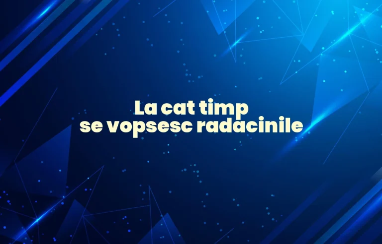 la cat timp se vopsesc radacinile