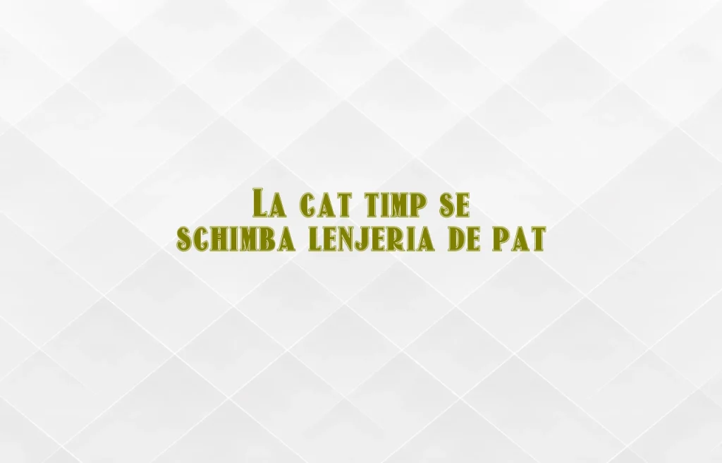 la cat timp se schimba lenjeria de pat