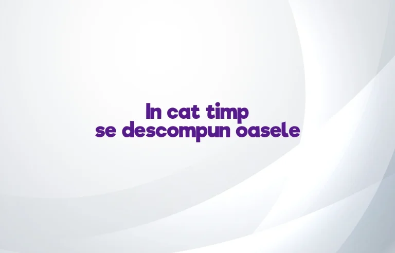 in cat timp se descompun oasele
