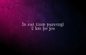 in cat timp parcurgi 2 km pe jos