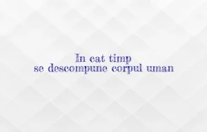 in cat timp se descompune corpul uman