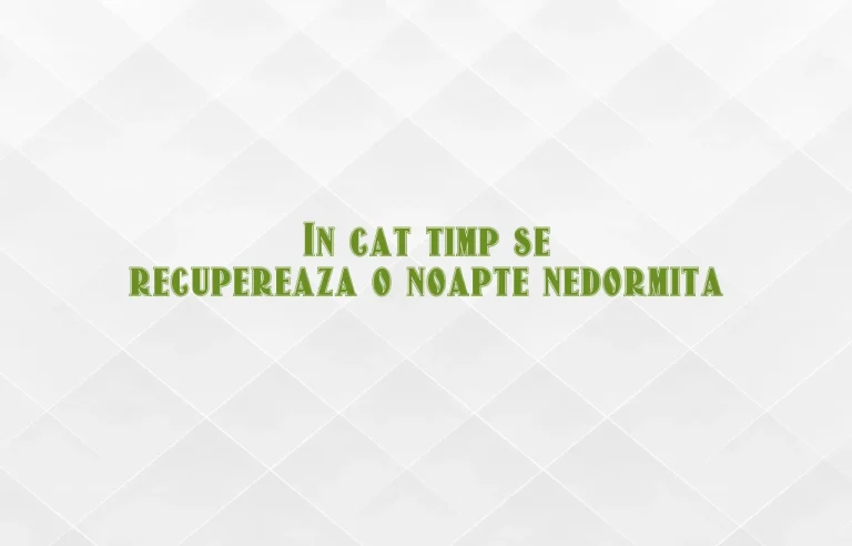 in cat timp se recupereaza o noapte nedormita