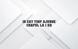 in cat timp ajunge crapul la 1 kg
