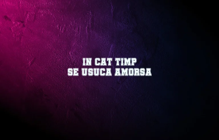 in cat timp se usuca amorsa