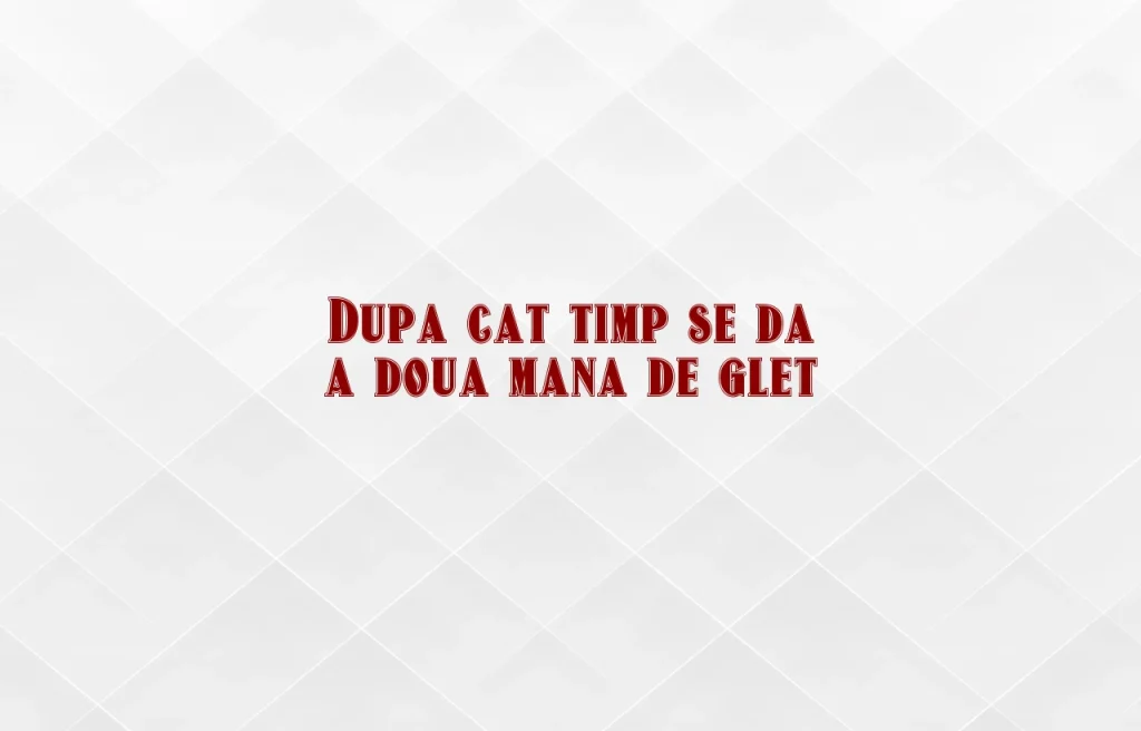 dupa cat timp se da a doua mana de glet