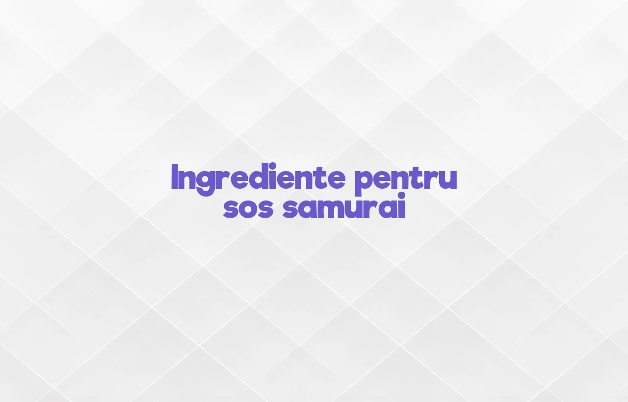 sos samurai ingrediente