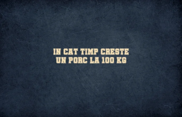 in cat timp creste un porc la 100 kg