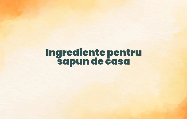 sapun de casa ingrediente